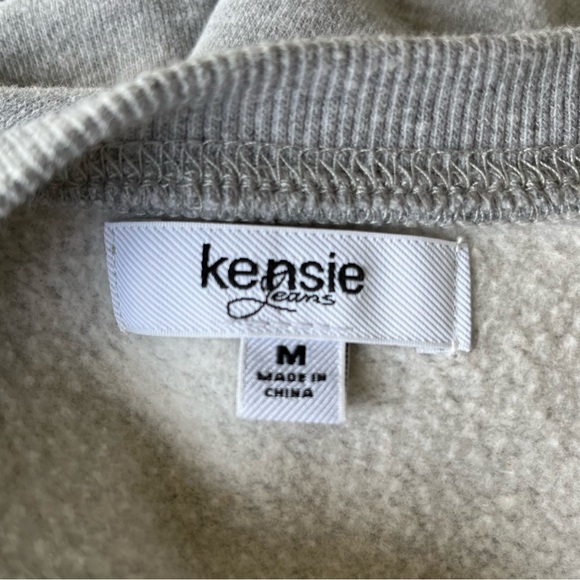 •Kensie• Mixed Media Sweatshirt Top - Size Medium - Picture 2 of 8